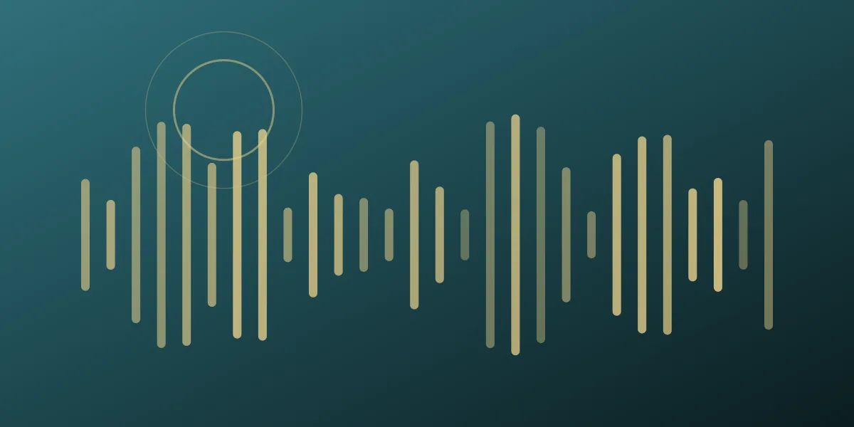 Abstract waveform in deep green and pale gold rising in tidy, evenly spaced peaks, representing steady call handling through tax season