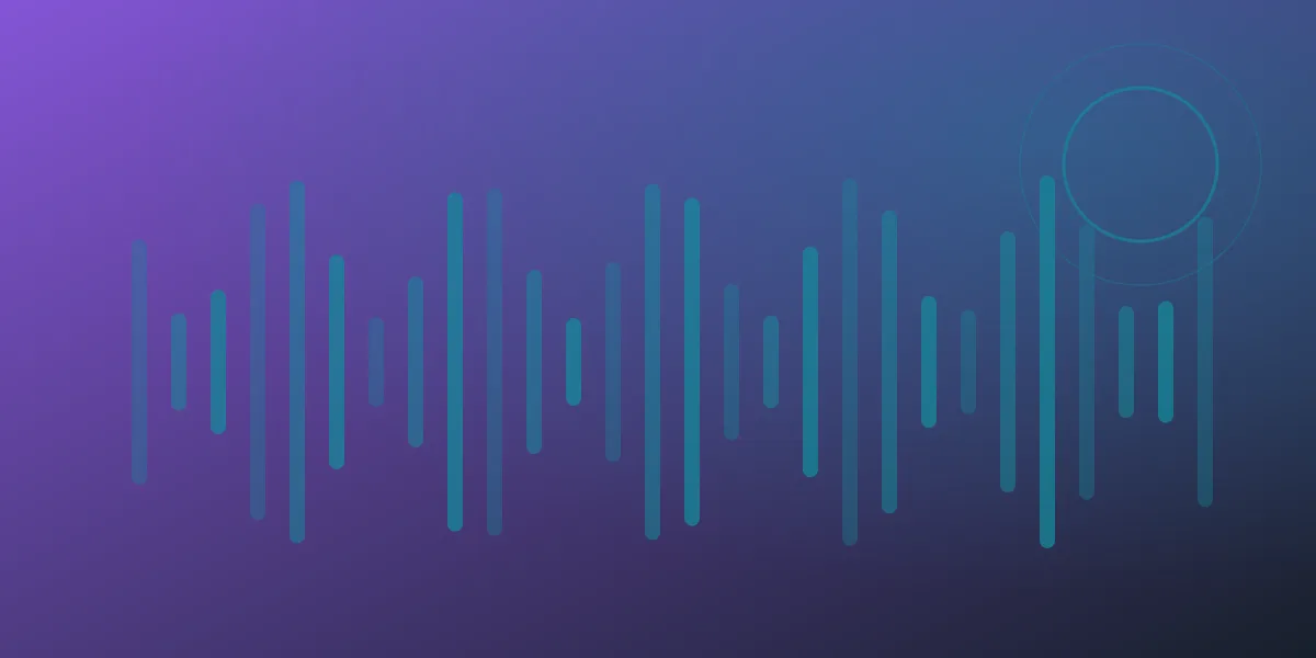Abstract waveform in purple and teal representing custom agentic workflows