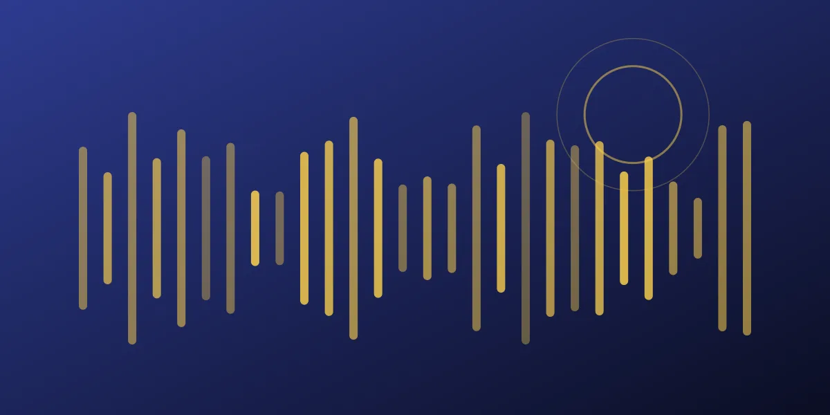 Abstract waveform in electric yellow and deep navy with thin bright filaments, representing electrical service calls being answered