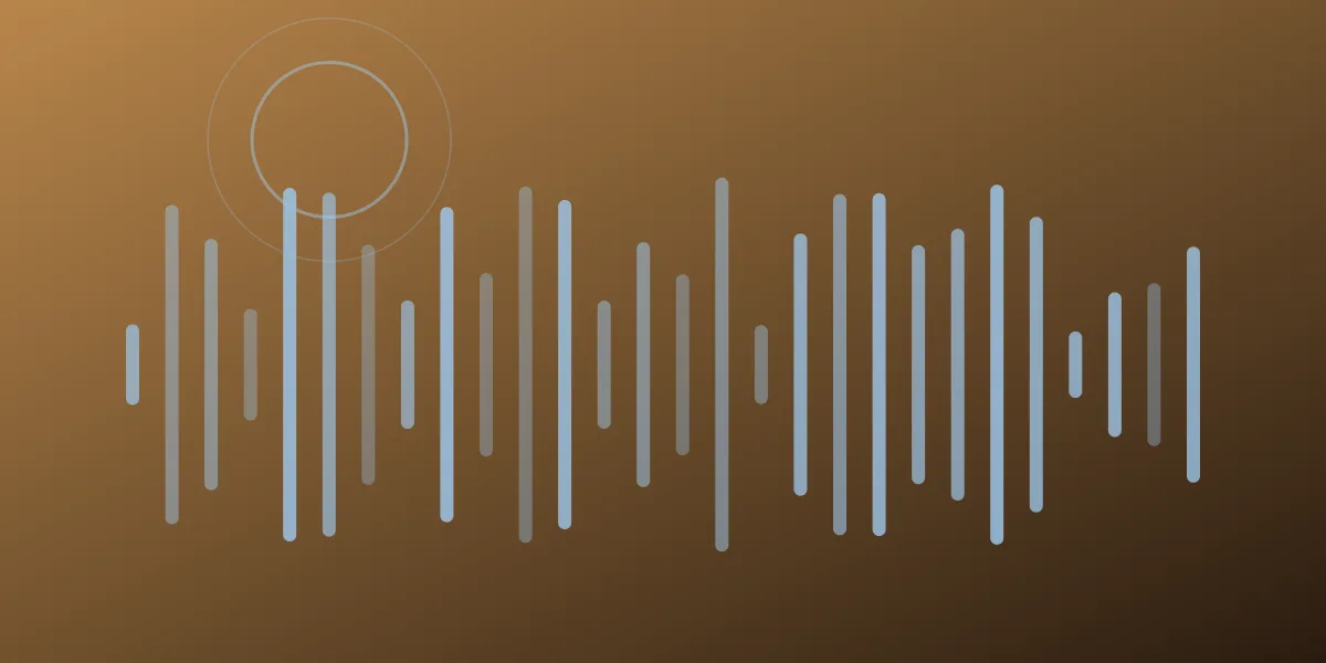 Abstract waveform in warm gold and deep blue representing calls to a real estate office being answered